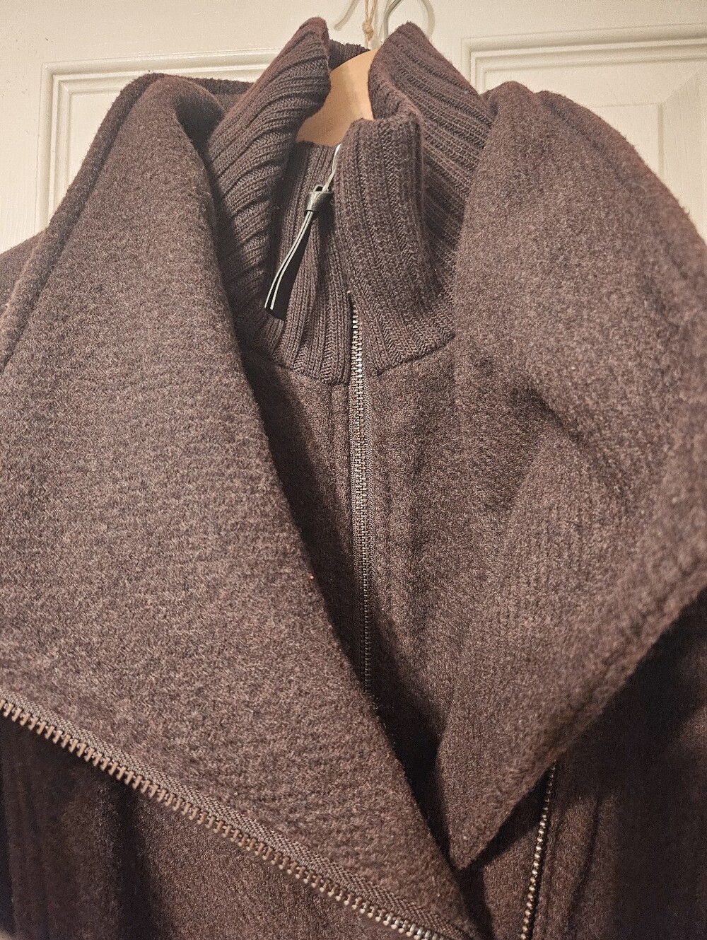 Calvin Klein Woman's Plum Wool Blend Coat Size L